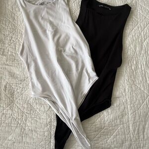Zara Classic Black and White Bodysuit Duo